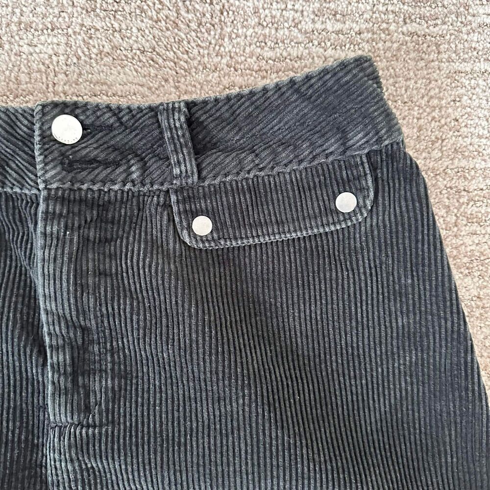 Abercrombie & Fitch Corduroy Mini Skirt Dark Academia Forest Green Size 8 - Picture 5 of 8